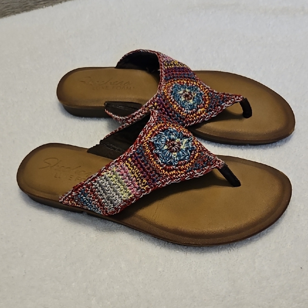 Skechers Multicolor Crochet Women's Sandals - Picture 2 of 10